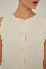 COLETE TALITA ALFAIATARIA OFF WHITE