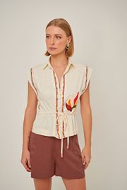 BLUSA ULLY VISCOSE E BORDADO