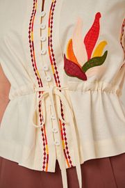 BLUSA ULLY VISCOSE E BORDADO