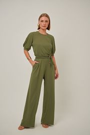 BLUSA TROPICAL MALHA VISCOSE VERDE