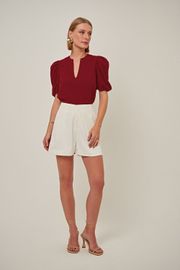 BLUSA VALENCIA CETIM VINHO