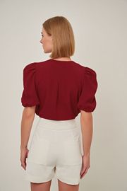 BLUSA VALENCIA CETIM VINHO