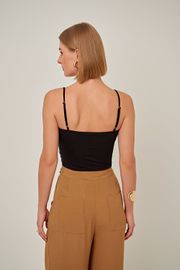 BLUSA TROPICÁLIA VISCOLYCRA PRETA 
