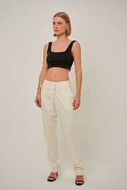 BLUSA TOP ARUBA RIBANA PRETA 