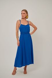 VESTIDO TWIST VISCOLINHO AZUL
