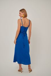 VESTIDO TWIST VISCOLINHO AZUL