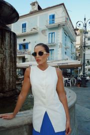 COLETE TALITA ALFAIATARIA OFF WHITE