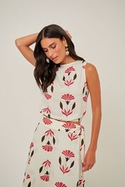 BLUSA ANGELITA VISCOLINHO ESTAMPADA