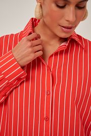 CAMISA ANDALUZ VERMELHA LISTRADA