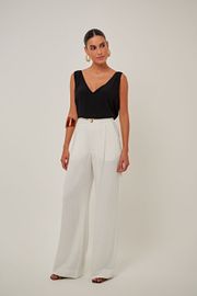 CALÇA AMÉRICA CREPE OFF WHITE