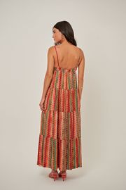 VESTIDO TULUM EM LUREX ESTAMPADO