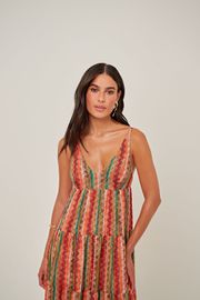 VESTIDO TULUM EM LUREX ESTAMPADO