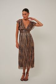 VESTIDO ZELDA MIDI EM LUREX