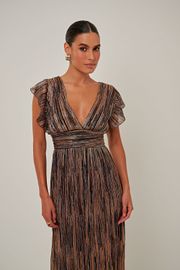 VESTIDO ZELDA MIDI EM LUREX