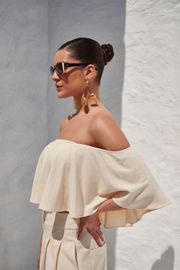 BLUSA VERANEIO EM LINHO ECRU