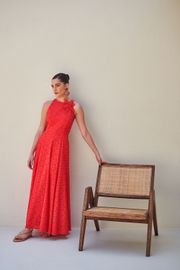 VESTIDO ALBA VERMELHO EM LAISE