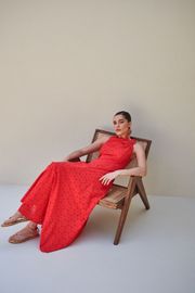 VESTIDO ALBA VERMELHO EM LAISE