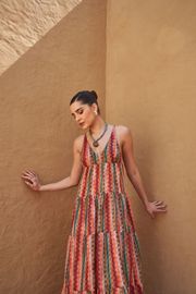 VESTIDO TULUM EM LUREX ESTAMPADO
