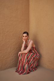 VESTIDO TULUM EM LUREX ESTAMPADO