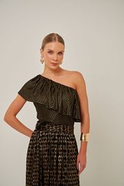 BLUSA ALEXIA OMBRO A OMBRO PRETA