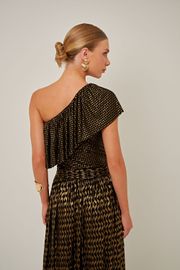 BLUSA ALEXIA OMBRO A OMBRO PRETA