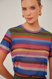 BLUSA ANITA TULE ESTAMPADO