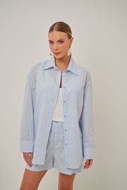 CAMISA AYLA TRICOLINE LISTRADA