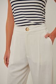CALÇA AMÉRICA CREPE OFF WHITE