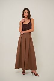 BLUSA CLEA MALHA FOIL MARROM