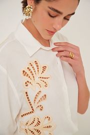 CAMISA ANGELA VISCOLINHO BORDADO