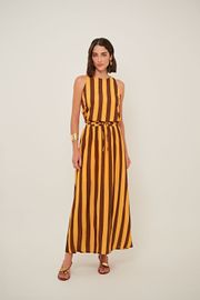 SAIA BLOSSOM VISCOSE ESTAMPA LISTRADA