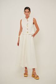 SAIA BALTIMORE ALGODÃO SARJADO OFF WHITE