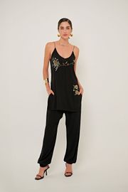 CALÇA CARMEN VISCOSE PRETA