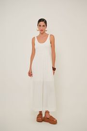 VESTIDO CLEMENCE MALHA OFF WHITE