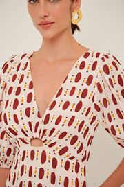 VESTIDO BUDAPESTE VISCOSE ESTAMPADA