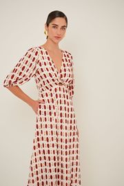 VESTIDO BUDAPESTE VISCOSE ESTAMPADA