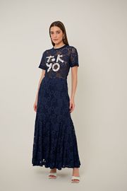 BLUSA RENDA E SILK CLEMENTINE