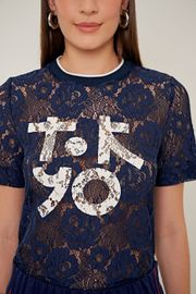 BLUSA RENDA E SILK CLEMENTINE
