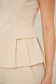 BLUSA COMETA ALFAIATARIA BEGE