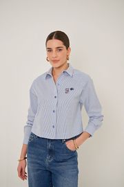 CAMISA EM TRICOLINE LISTRADA CARTAGENA