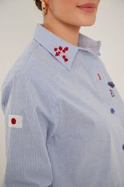 CAMISA EM TRICOLINE LISTRADA CARTAGENA