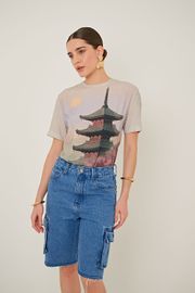 BERMUDA JEANS CARGO CAPRI