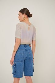 BERMUDA JEANS CARGO CAPRI
