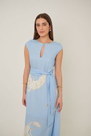 VESTIDO EMOÇÃO AZUL ESTAMPA LOCALIZADA
