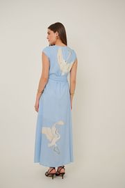 VESTIDO EMOÇÃO AZUL ESTAMPA LOCALIZADA