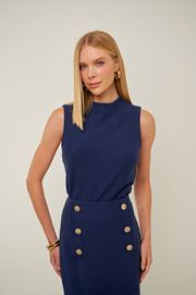 BLUSA DIANA MALHA MARINHO