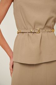 BLUSA CRUISE ALFAIATARIA CARAMELO