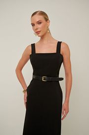 VESTIDO ENCONTROS ALFAIATARIA PRETO