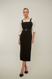 VESTIDO ENCONTROS ALFAIATARIA PRETO