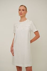VESTIDO DÉBORA ALFAIATARIA OFF WHITE